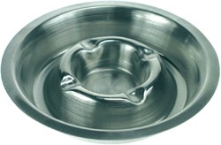 Asbak metaal verchroomd 170mm rvs stapelbaar 1 Stuk