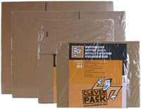 Amerikaanse vouwdoos CleverPack 200x200x110mm B-golf bruin 10 stuks-1