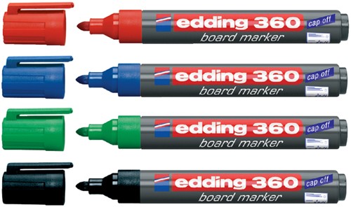 Whiteboardmarker edding 360 rond 1.5-3mm zwart 1 Stuk-2