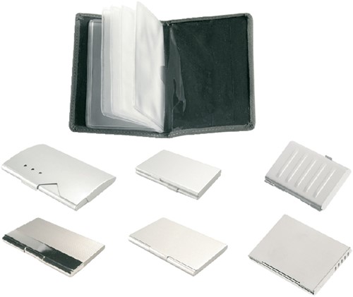 Visitekaartdoos 2vaks mat aluminium 1 Stuk-3