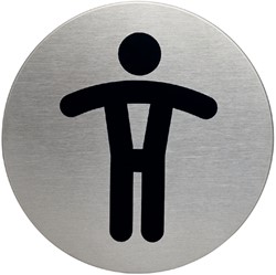 Infobord pictogram Durable wc heren rond 83mm 1 Stuk