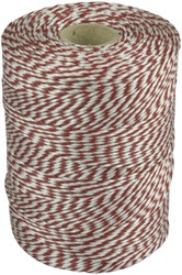 Touw Muller katoen 180 meter rood/wit 1 Stuk