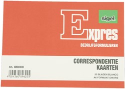 Correspondentiekaart Sigel Expres A6 ivoorkarton 50 Stuk