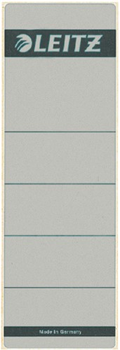Rugetiket Leitz 62x192mm zelfkl grijs 10 Vel