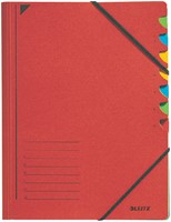 Sorteermap Leitz 3907 7vaks rood 1 Stuk