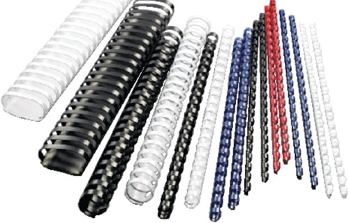 Bindrug GBC 25mm 21rings A4 wit 50 Stuk-2