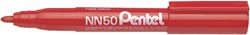 Viltstift Pentel NN50 rond 1.3-3mm rood 1 Stuk