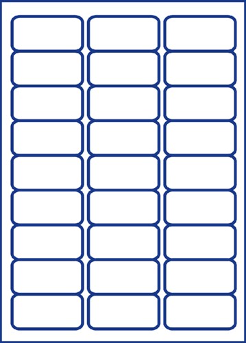 Etiket Avery L4737REV-25 63.5x29.6mm wit 675stuks 25 Vel-2