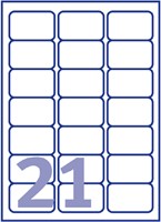 Etiket Avery J8560-25 63.5x38.1mm tr 525stuks 25 Vel-2