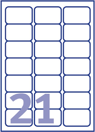 Etiket Avery L7060-20 63.5x38.1mm wit 420stuks 20 Vel-2