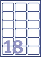 Etiket Avery J8161-10 63.5x46.6mm wit 180stuks 10 Vel-2