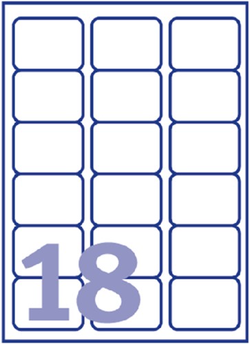 Etiket Avery J8161-10 63.5x46.6mm wit 180stuks 10 Vel-2