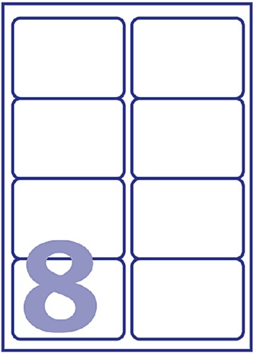 Etiket Avery J8165-10 99.1x67.7mm wit 80stuks 10 Vel-2