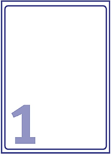 Etiket Avery J8167-10 199.6x289.1mm wit 10st 10 Vel-2