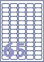 Etiket Avery L7651Y-25 38.1x21.2mm neon geel 1625 stuks-2
