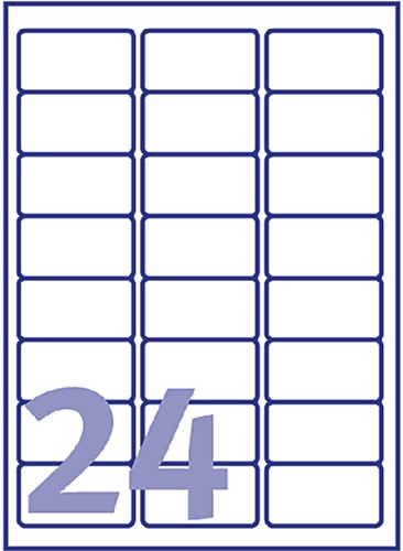 Etiket Avery L4773-20 63.5x33.9mm wit 480stuks 20 Vel-2