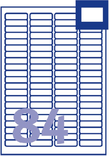 Etiket Avery L7656-25 46x11.1mm wit 2100st 25 Vel-2