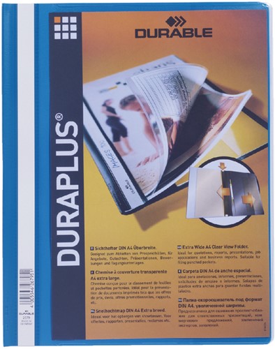 Snelhechtmap Durable Duraplus A4 blauw 1 Stuk