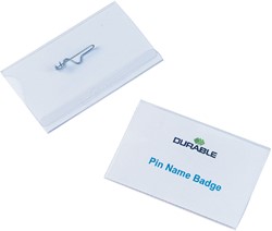 Badge Durable 8004 met speld 54x90mm 1 Stuk