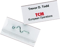 Badge Durable 8006 met speld 30x60mm 1 Stuk