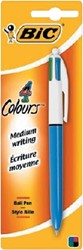 Balpen Bic 4kleuren M lichtblauw 1 Stuk