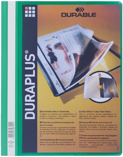 Snelhechtmap Durable Duraplus A4 groen 1 Stuk