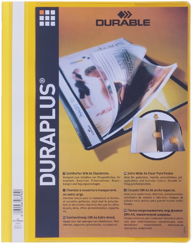 Snelhechtmap Durable Duraplus A4 geel 1 Stuk