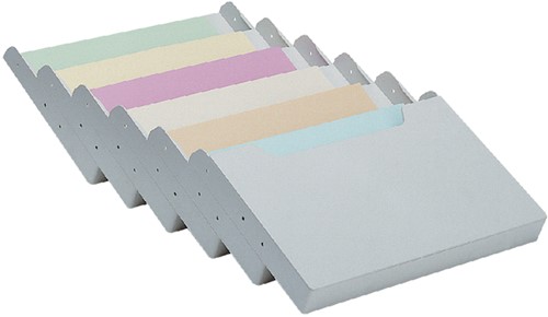Folderhouder Exacompta wand A4 6vk dwars grijs 1 Stuk