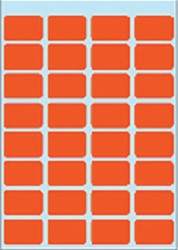 Etiket HERMA 3642 12x19mm rood 160stuks 5 Vel