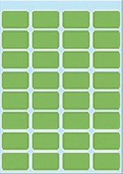 Etiket HERMA 3645 12x19mm groen 160stuks 5 Vel