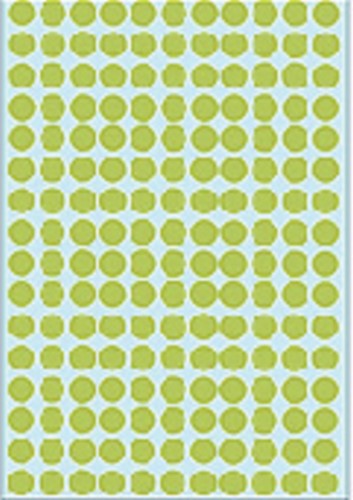 Etiket HERMA 2215 rond 8mm groen 5632st 32 Vel-3