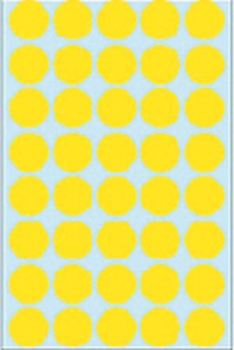 Etiket HERMA 2251 rond 19mm geel 1280stuks 32 Vel-3