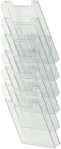 Folderhouder Exacompta wand A4 6vk stnd helder tr 1 Stuk