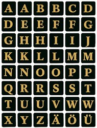 Etiket HERMA 4130 13x13Mm letters A-Z zw op gd 2 Vel