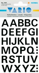 Etiket HERMA 4163 15mm letters A-Z zwart 1 Vel