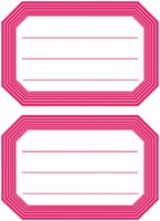 Etiket HERMA 5712 82x55mm schrift rode rand 12st 6 Vel-2