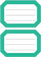 Etiket HERMA 5716 82x55mm schrift groene rand 12st 6 Vel-2
