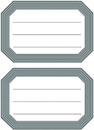 Etiket HERMA 5719 82x55mm schrift grijze rand 12st 6 Vel-2