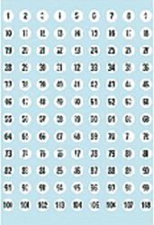 Etiket HERMA 4128 8mm getallen 1-540 540st 5 Vel