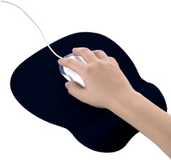 Muismat+polssteun Quantore gel zwart 1 Stuk
