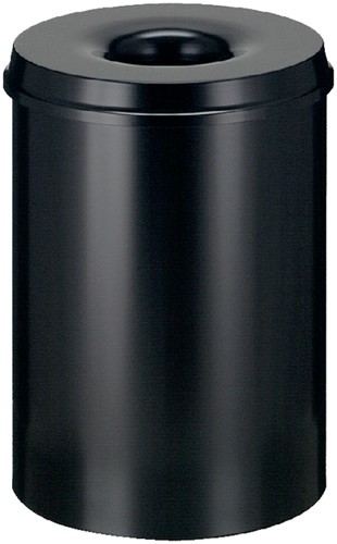 Papierbak+vlamdover Vepabins 30liter 33.5cm zwart 1 Stuk-3