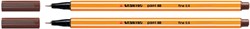Fineliner STABILO point 88/45 F bruin 1 Stuk
