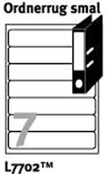 Ordnerrugetiketten voor printers
