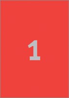 Etiket Avery 3470 210x297mm A4 rood 100st 100 Vel-2