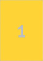 Etiket AZ 3473 210x297mm A4 geel 100stuks 100 Vel-2