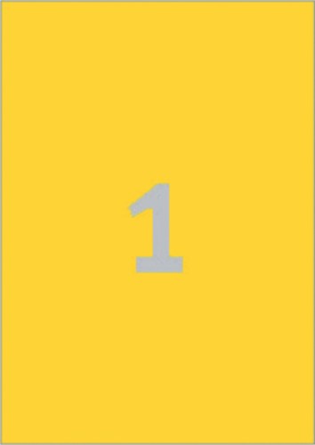 Etiket AZ 3473 210x297mm A4 geel 100stuks 100 Vel-2