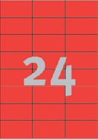 Etiket Avery 3448 70x37mm rood 2400 stuks-2