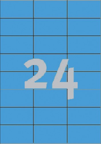 Etiket Avery 3449 70x37mm blauw 2400 stuks-2