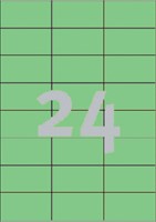 Etiket Avery 3450 70x37mm groen 2400st 100 Vel-2