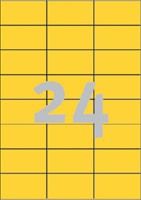 Etiket AZ 3451 70x37mm geel 2400stuks 100 Vel-2